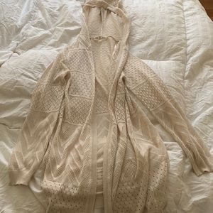 Knitted hooded cardigan
